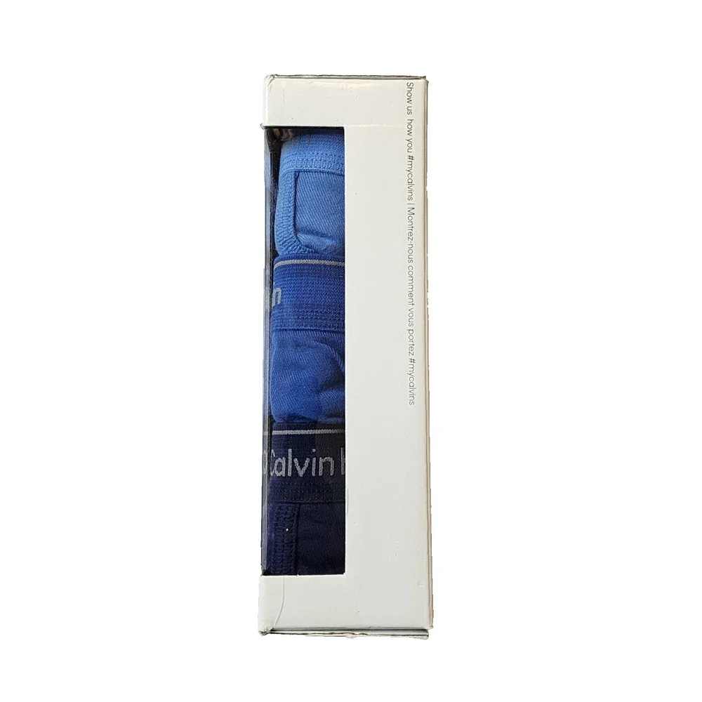 Calvin Klein Men's Brief 100% Cotton Classic Fit Blue‎ 3-pack Size XXL